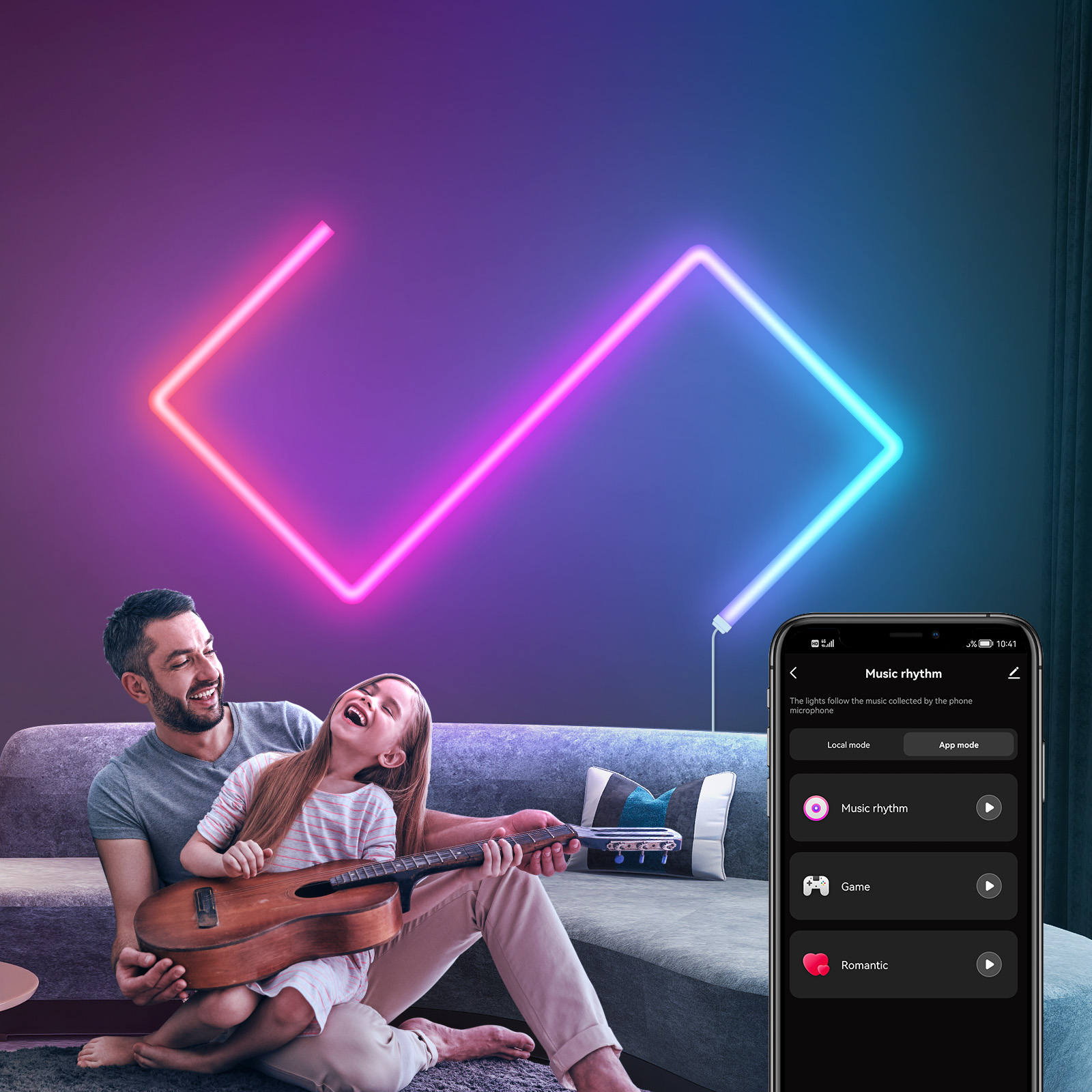 BOT LED nástěnné světlo BWL3 6 ks WiFi Bluetooth (7)